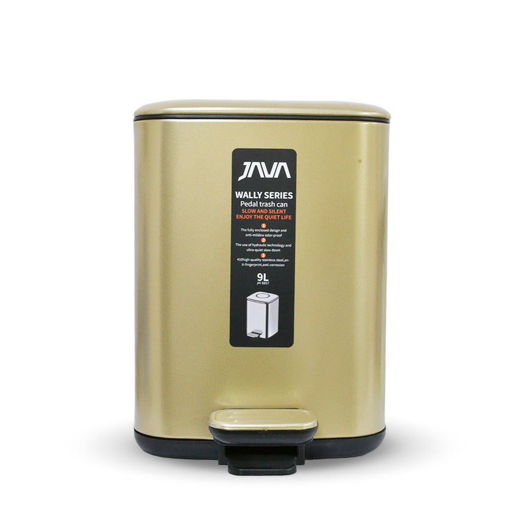DUSTBIN 9L GOLDEN JAVA JH8857