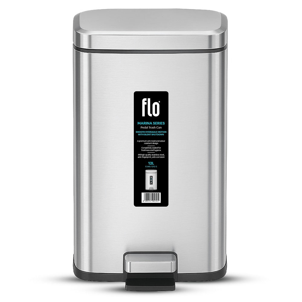 FLO DUSTBIN - MARINA MATT STEEL 12L