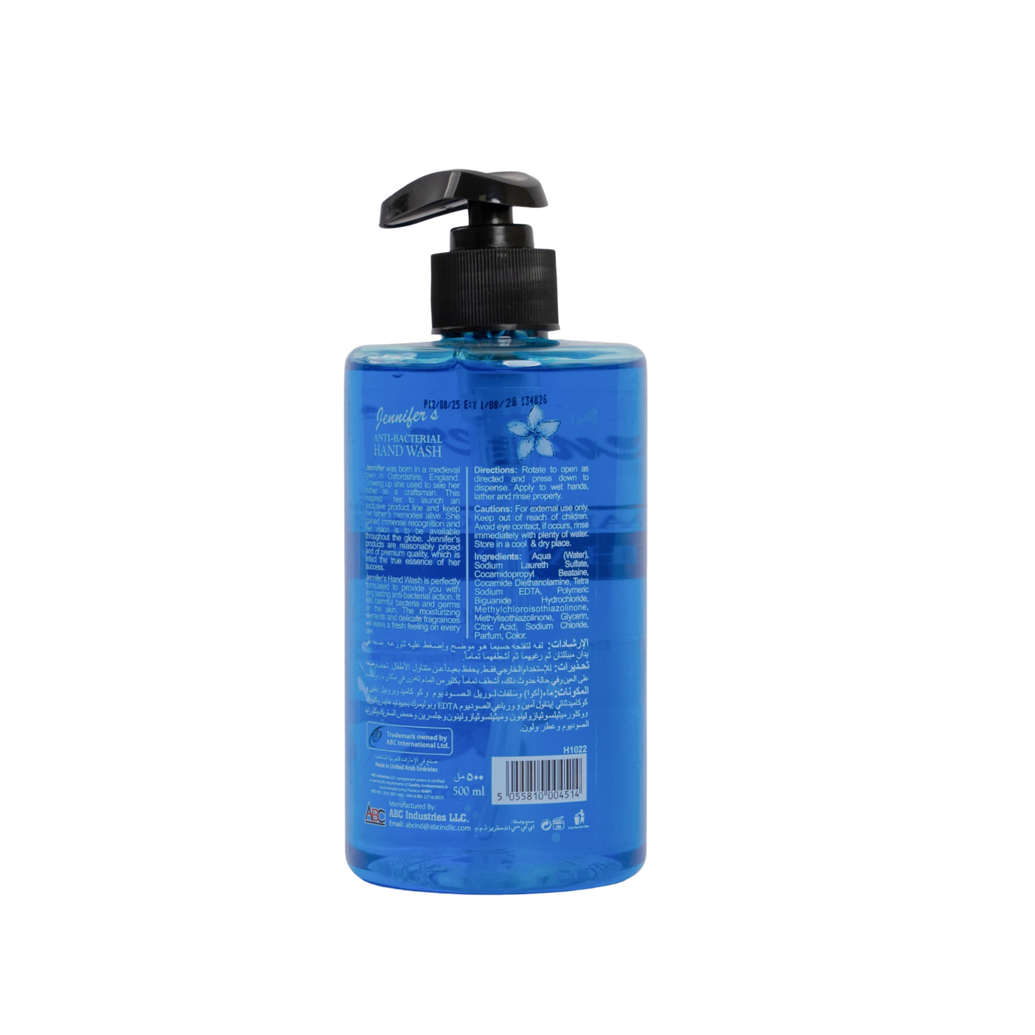Jennifer's Hand Wash 500ML Aqua