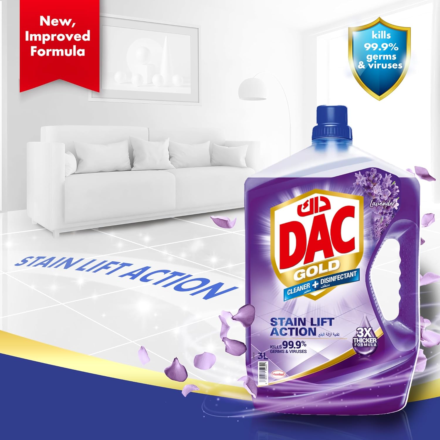 DAC Disinfectant Gold Lavender 3L+1L