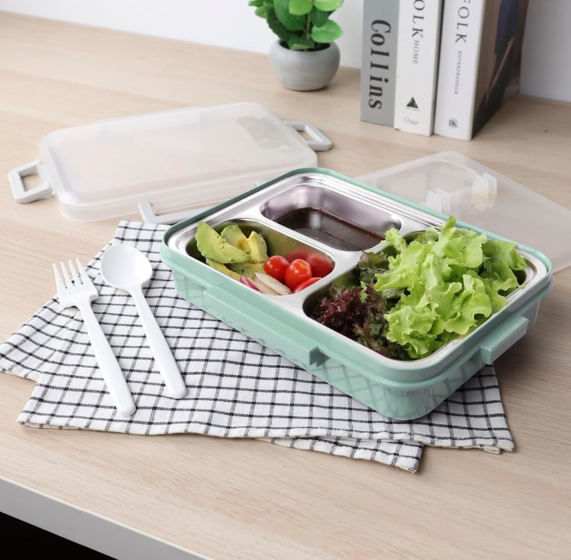 SUPERLOCK SS LUNCH BOX WITH CUTLERY 850 ML