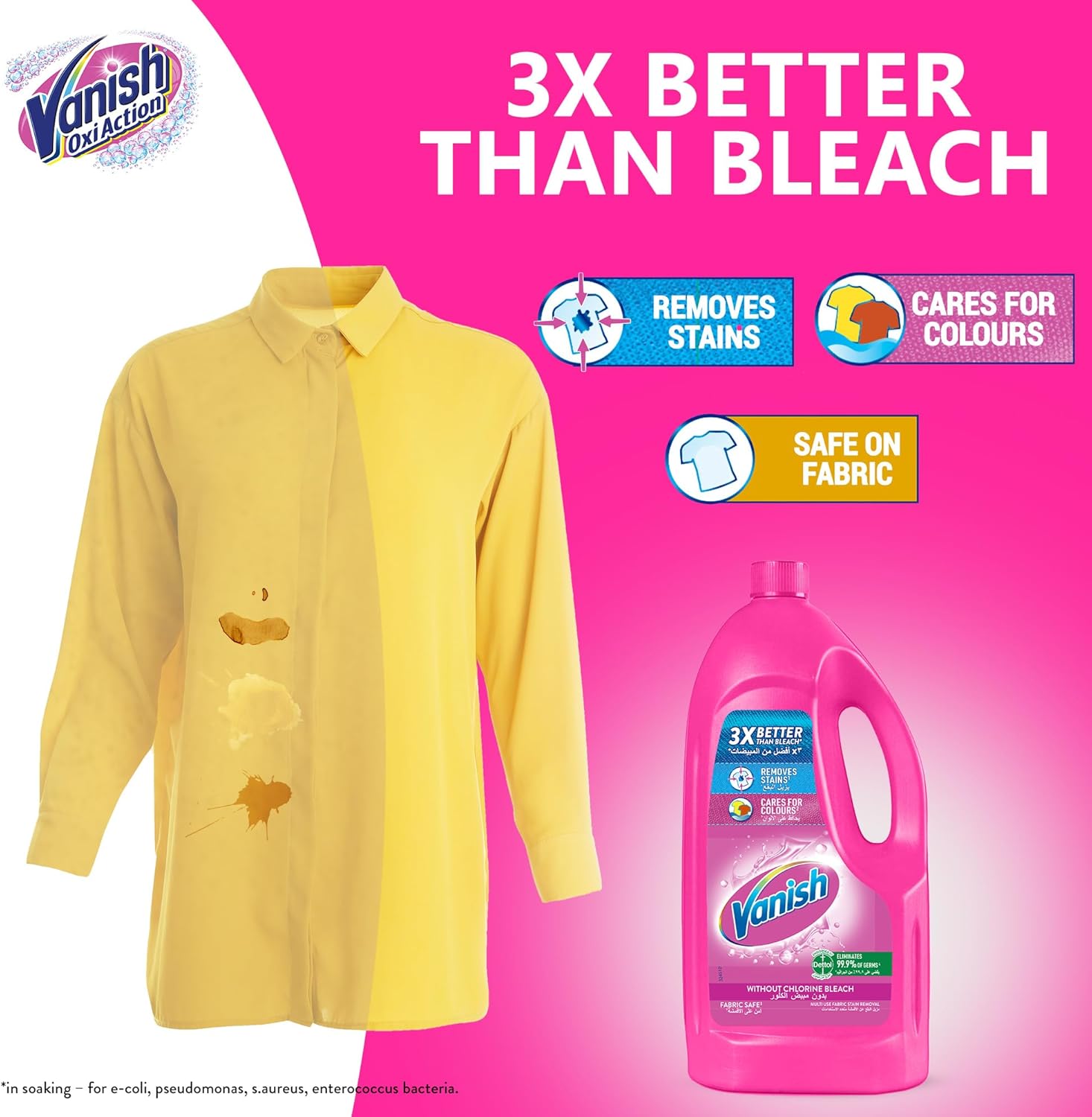 Vanish Liquid Pink 3L   |    Pack of 4