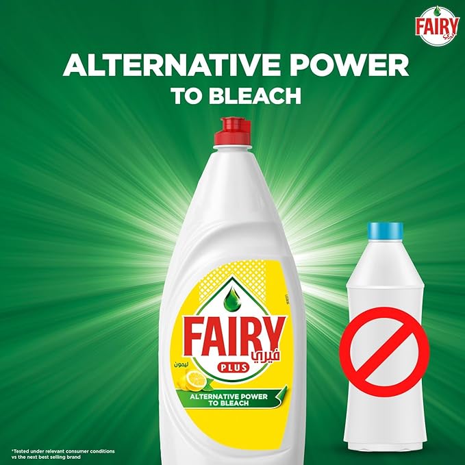 Fairy Plus Lemon Dishwashing Liquid Soap Pack of 6, 6 x 600ml