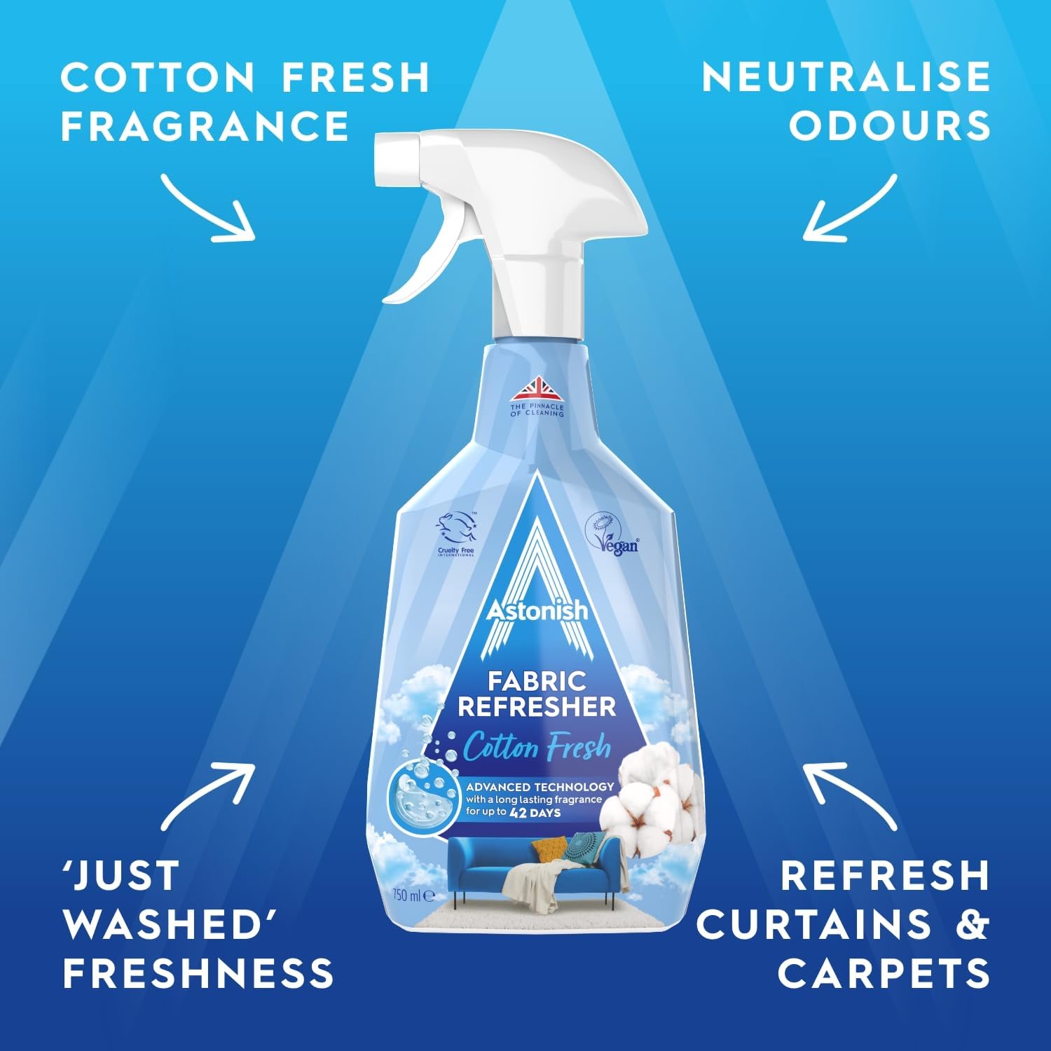 Astonish Fabric Refresher 750ML White Flowers