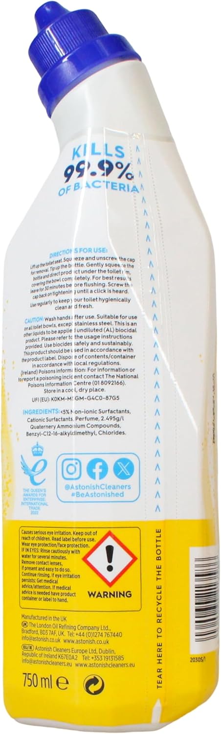 Astonish Toilet Fresh Lemon 750ml