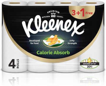 Kleenex Kitchen Paper Towel Calorie Absorb 3 ply 50sheets - Pack of 4