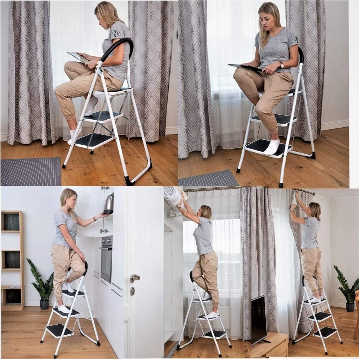 STEEL LADDER 4 STEPS