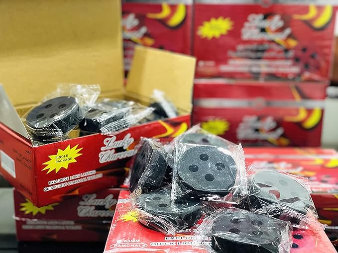 Jihan Charcoal Round 50MM | Pack of 30