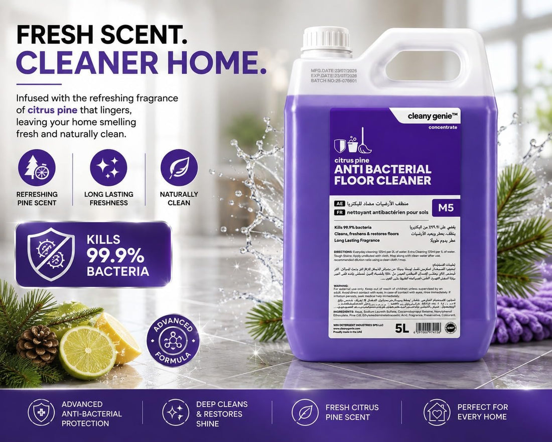 Antibac Floor Cleaner M5 | Citrus Pine 5L | Pack of 4