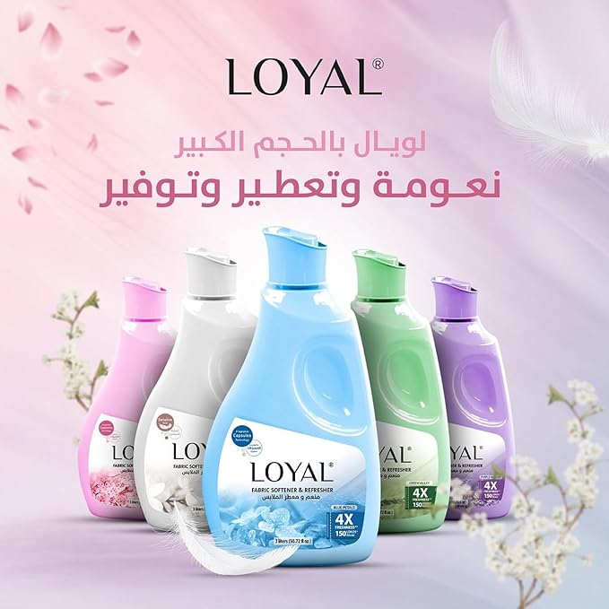 Loyal Fabric Softener & Refresher 3L White-Pack of 4