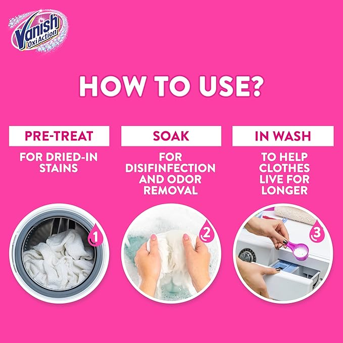 مسحوق فانيش كريستال وايت مزيل البقع 900 جرام