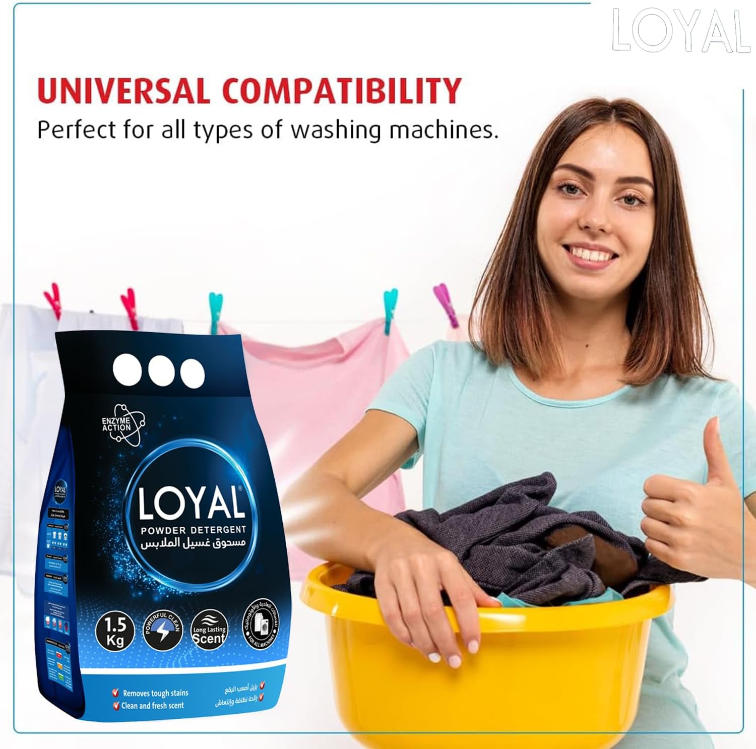 Loyal Powder Detergent 1.5KG | Pack of 6 | CTN