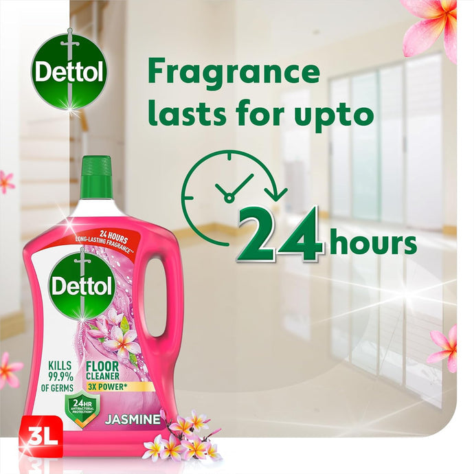 Dettol Multipurpose Floor Cleaner 3L Jasmin -Pack of 4