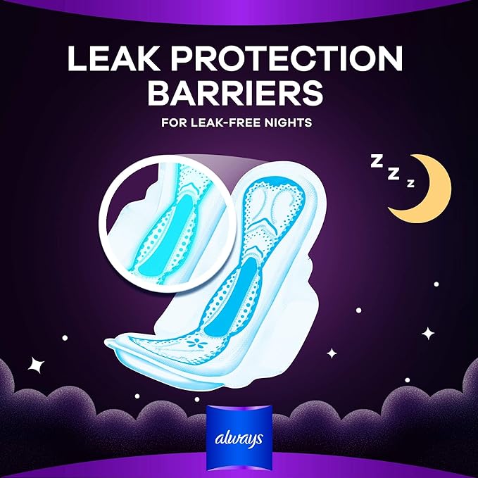 Always Maxi Thick Night XL 24 Pads with wings
