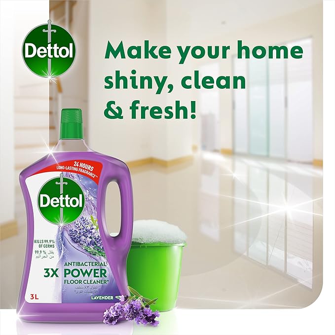 Dettol Multipurpose Floor Cleaner 3L Lavender-Pack of 4