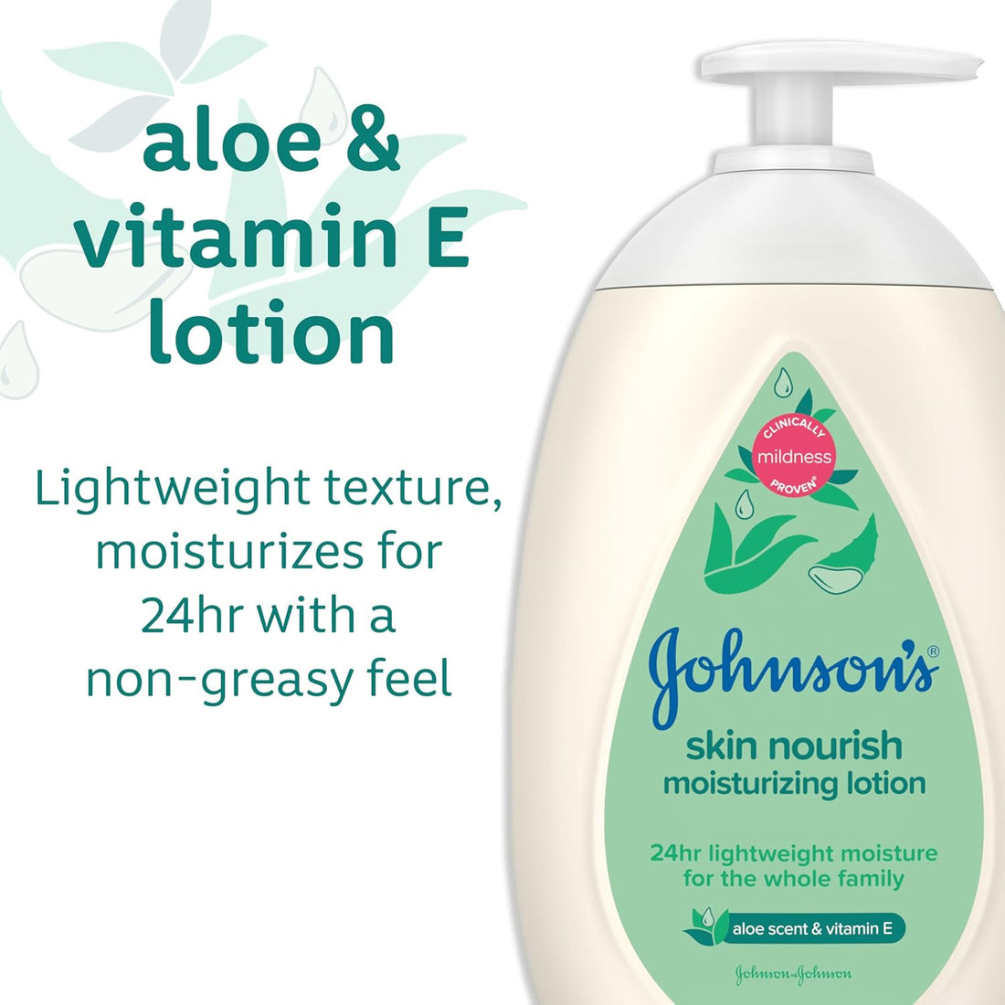 Johnson- Aloe Scent & Vitamin E (500 ml) 16.9 fl oz.