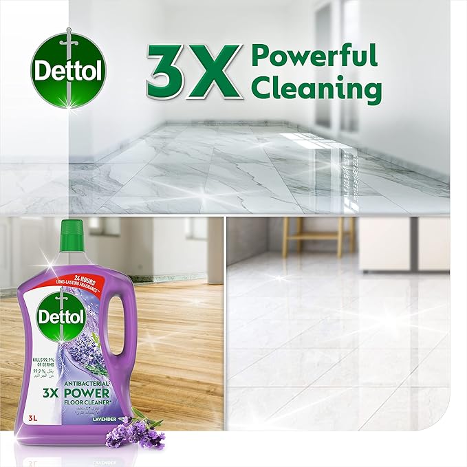 Dettol Multipurpose Floor Cleaner 3L Lavender-Pack of 4