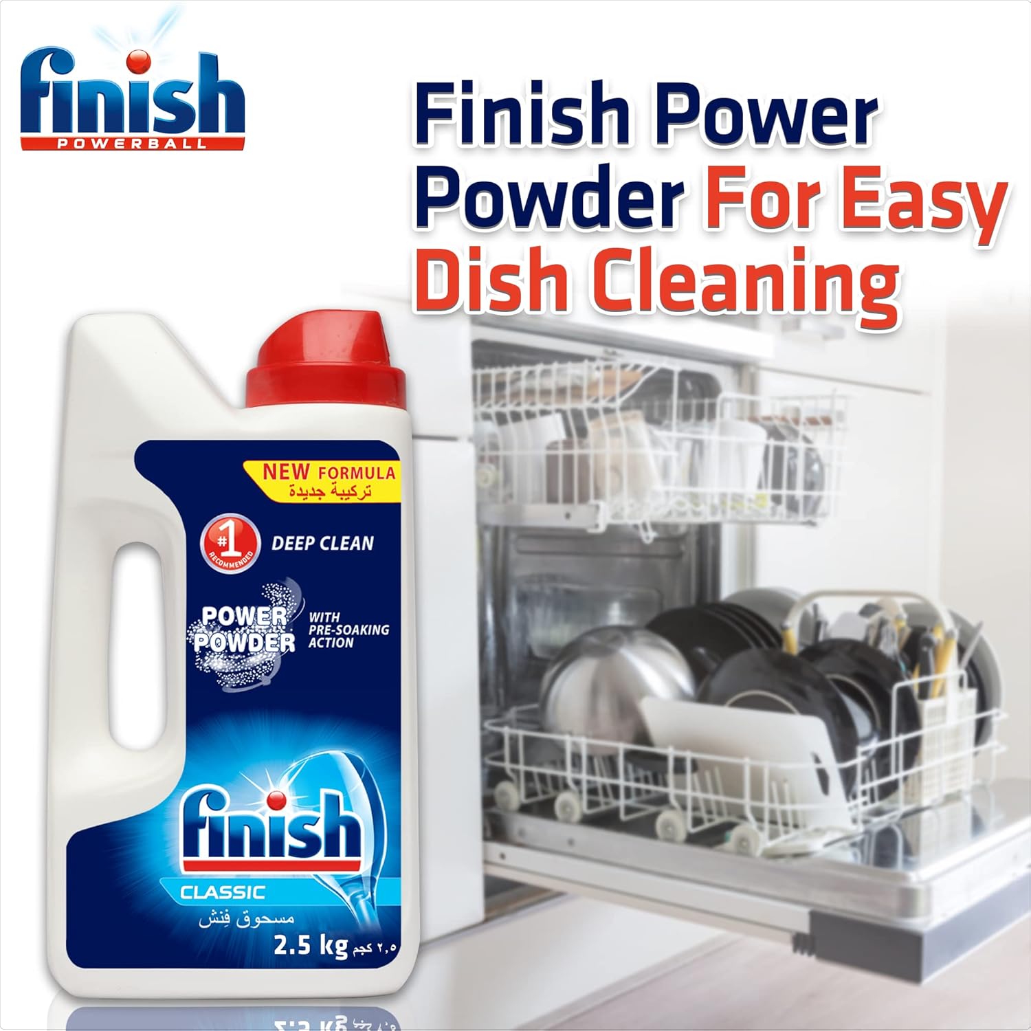 Finish Dishwashing Powder 2.5kg Regular