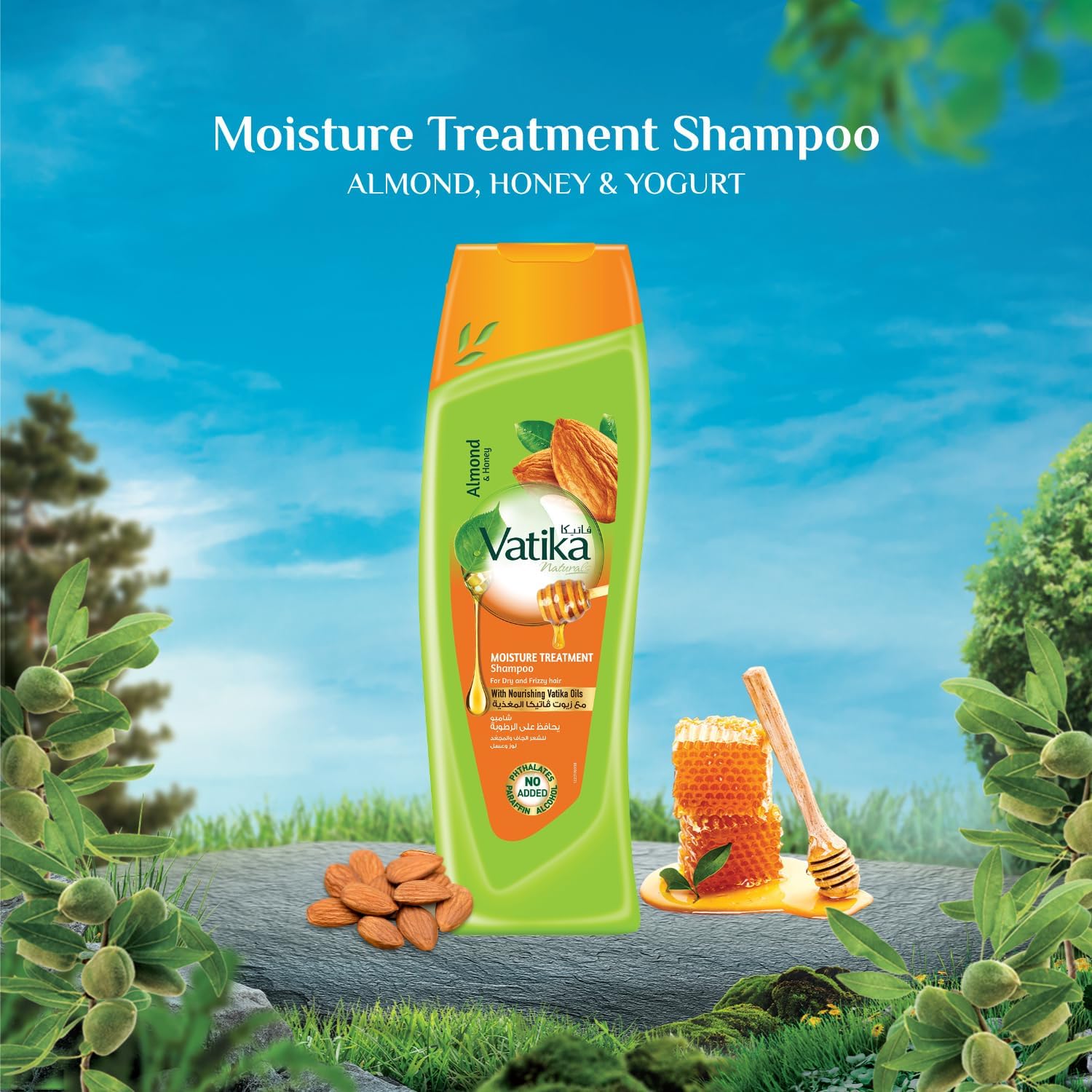 Vatika Shampoo Almond & Honey Moisture Treatment 400ML (Twin Pack)