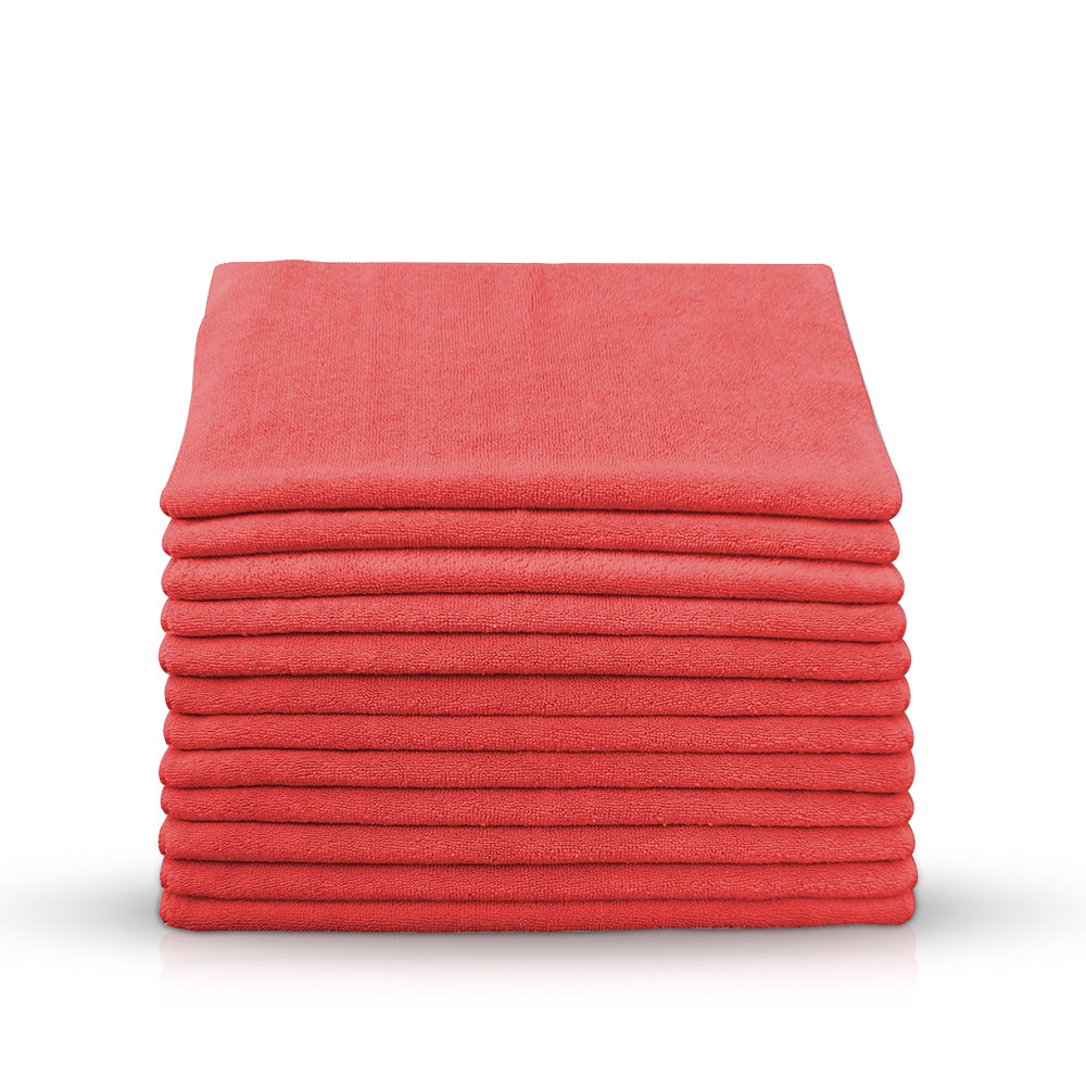 Microfiber Cloth 40X40 Red 12PCS