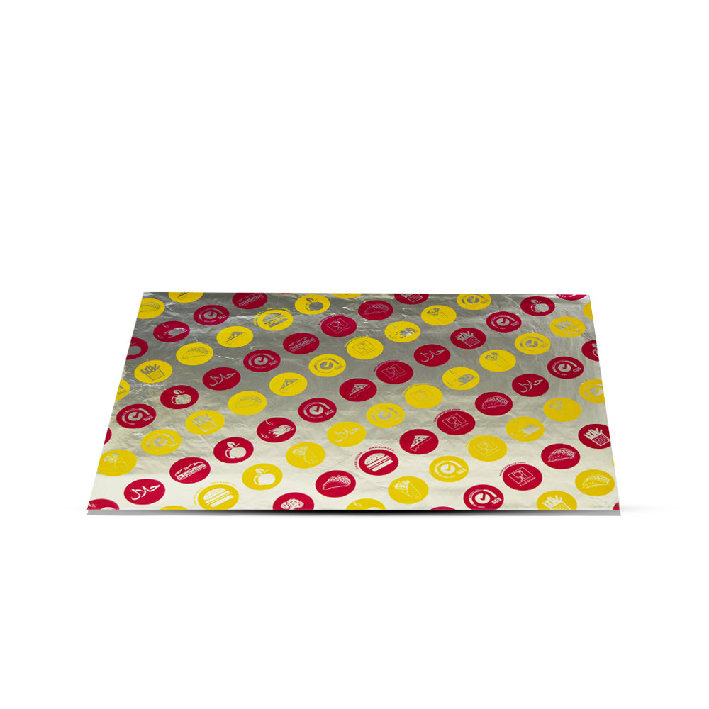 غلاف برجر فويل 25 × 35 سم 500 قطعة