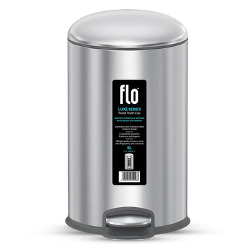 FLO S.S DUSTBIN - LUXE  MATT STEEL 8L