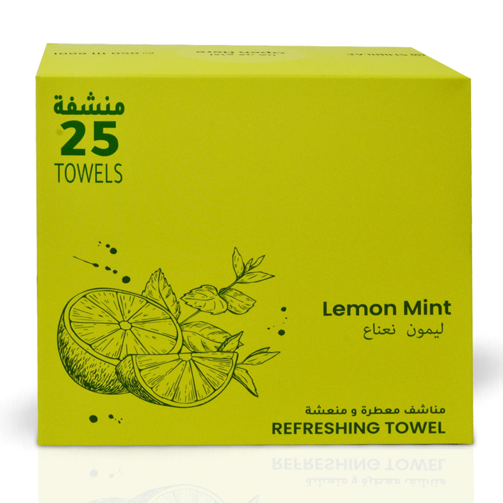 WS Wet Towel -Lemon and Mint 22X22cm