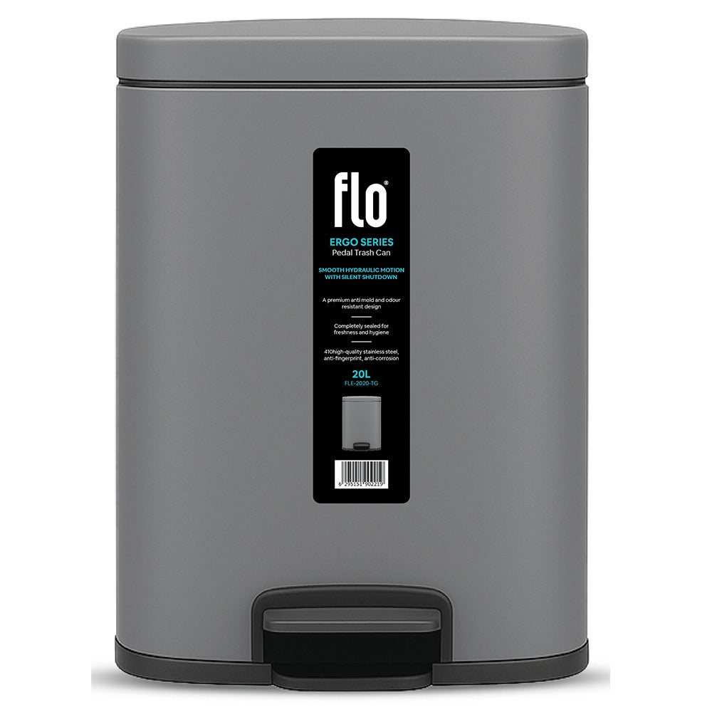 FLO DUSTBIN - ERGO TITANIUM GRAY 20L