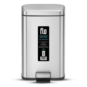 FLO S.S DUSTBIN - KRISH MATT STEEL 9L