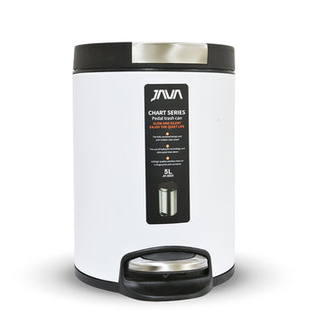 DUSTBIN 5L WHITE JAVA JH8859