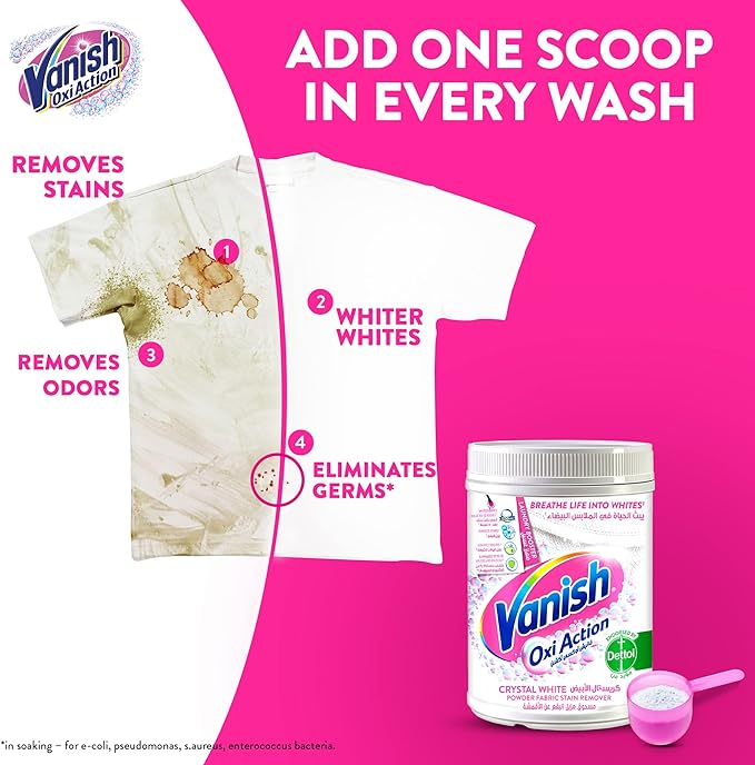 مسحوق فانيش كريستال وايت مزيل البقع 900 جرام