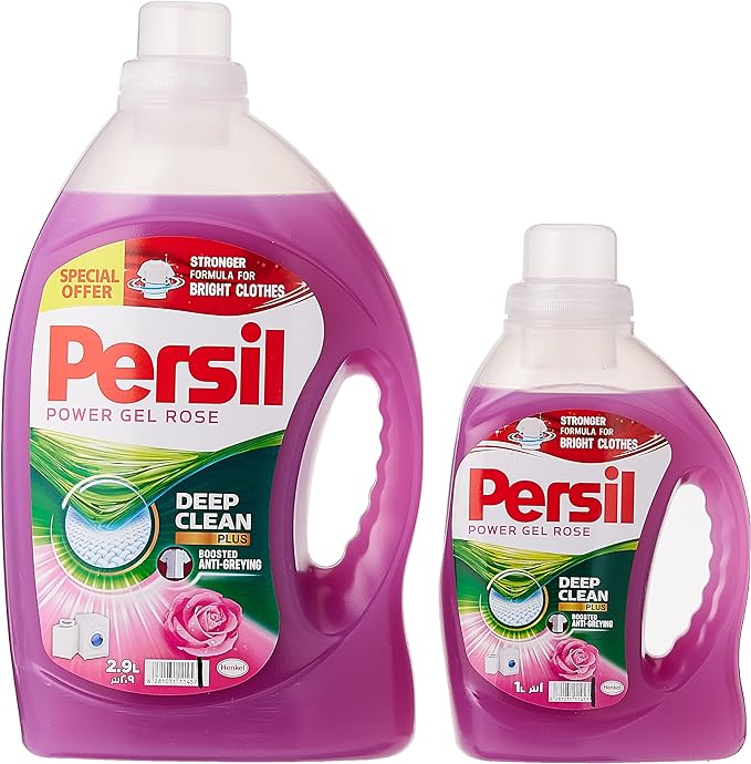 Persil Power Gel Rose Laundry Detergent 3L + 1L