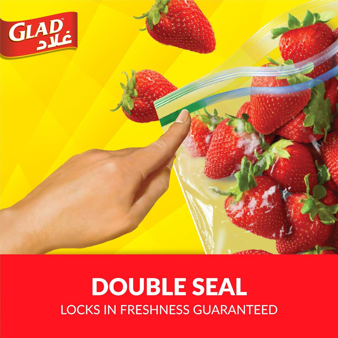 Glad Storage Zipper 50 Small Bags 16.8cm X 18cm