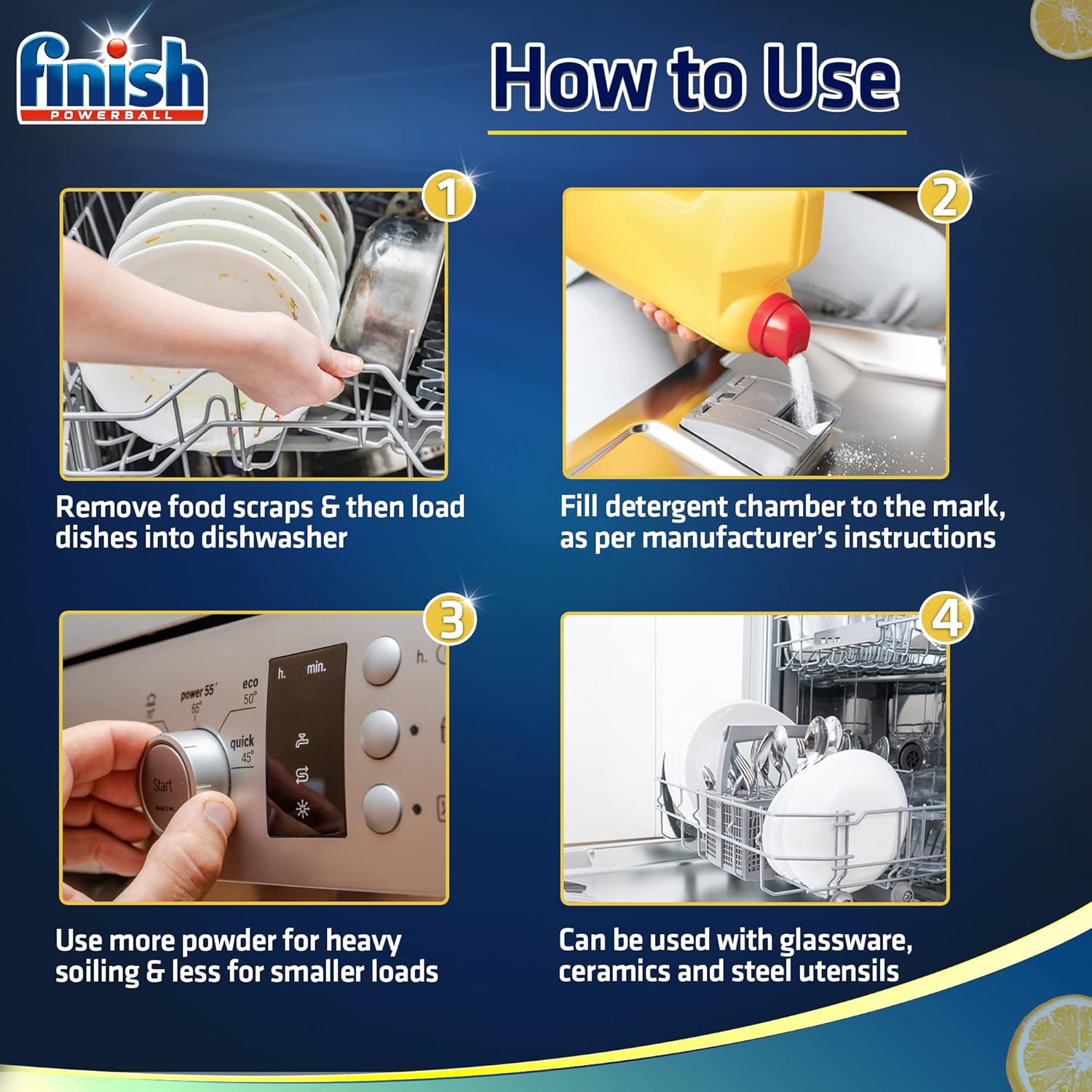 Finish Dishwashing Powder 2.5kg Lemon