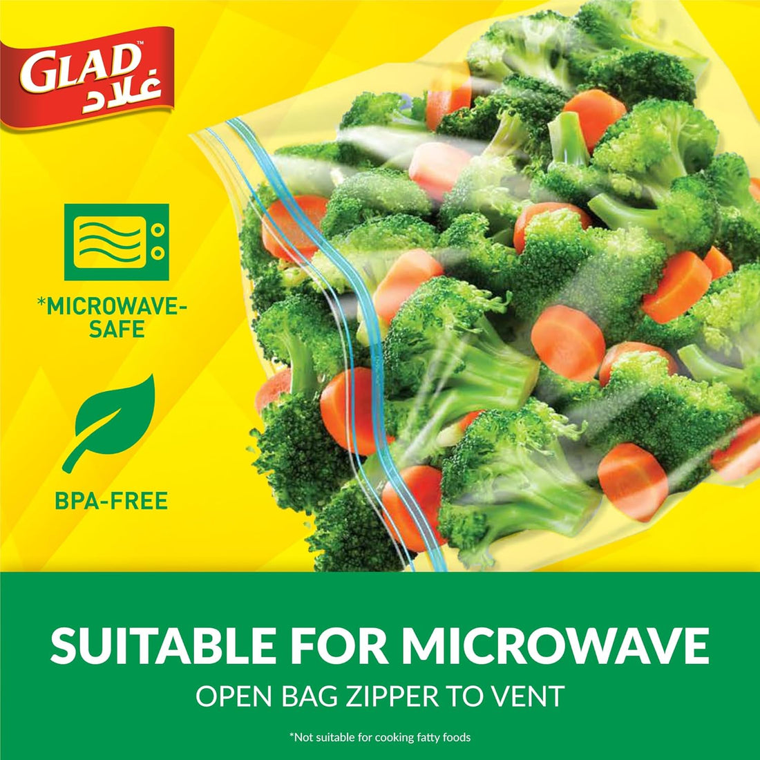 Glad Sandwich Zipper 50 Bags 14.4cm X 16.5cm