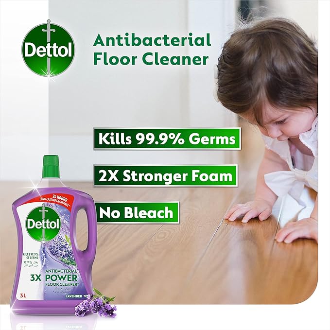 Dettol Multipurpose Floor Cleaner 3L Lavender-Pack of 4