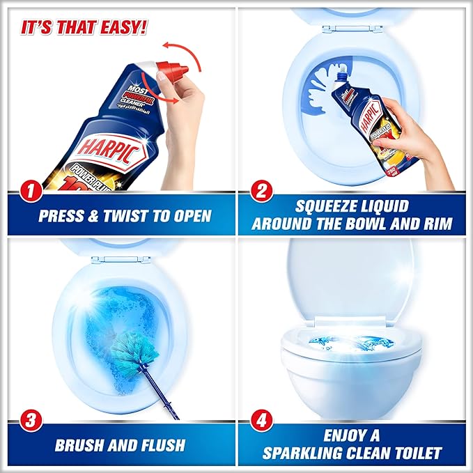 منظف المراحيض هاربيك باور بلس بالحمضيات 750 مل (2+1)