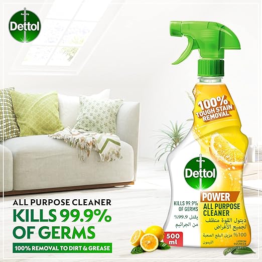 Dettol APC Lemon 500ML + Bathroom Cleaner 500ML | Pack of 6