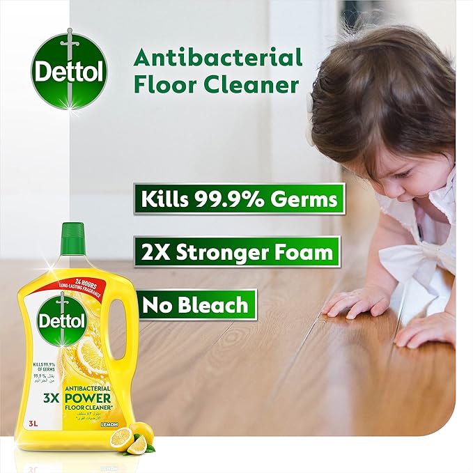 Dettol Multipurpose Floor Cleaner 3L Lemon-Pack of 4