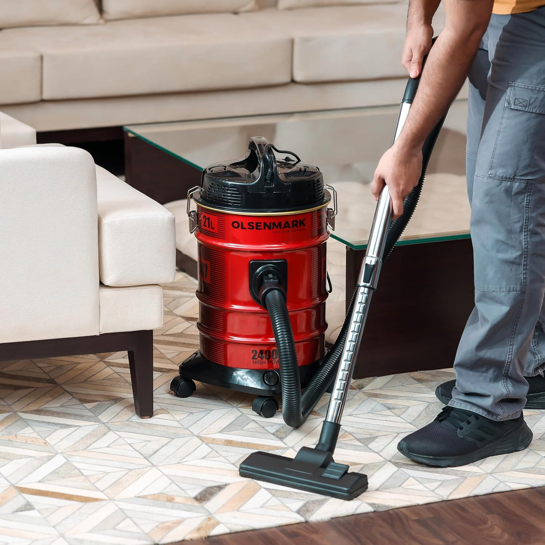 مكنسة كهربائية اسطوانية 21 لتر