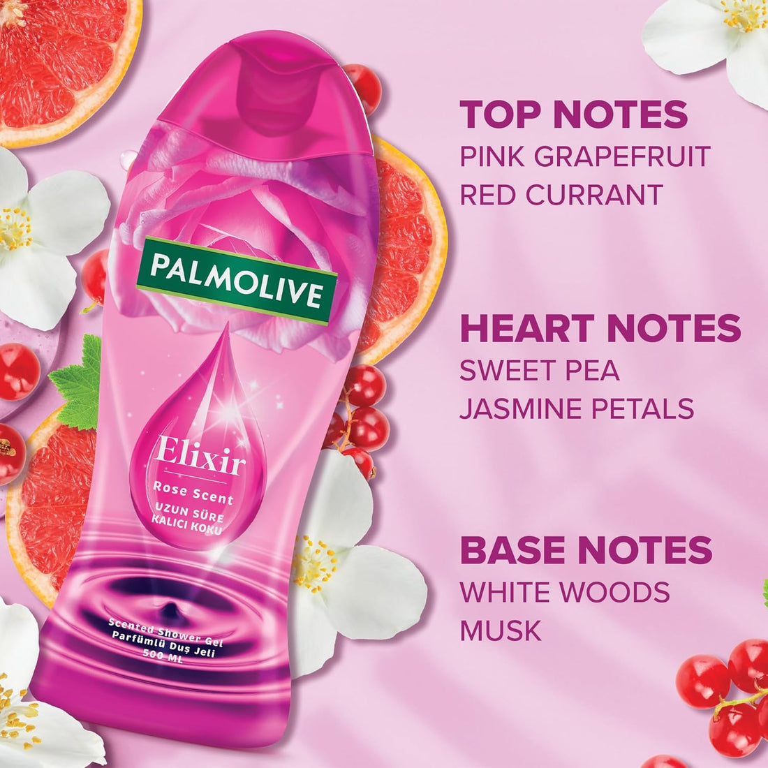 PalmOlive Shower Gel 500ml Elixir Rose
