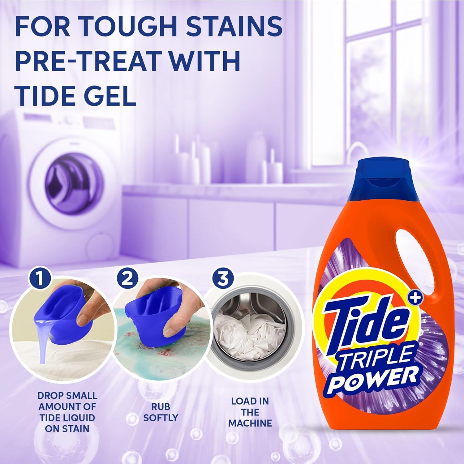 Tide Tripple Power  Downy Lavender 1.8L ( TWIN PACK )