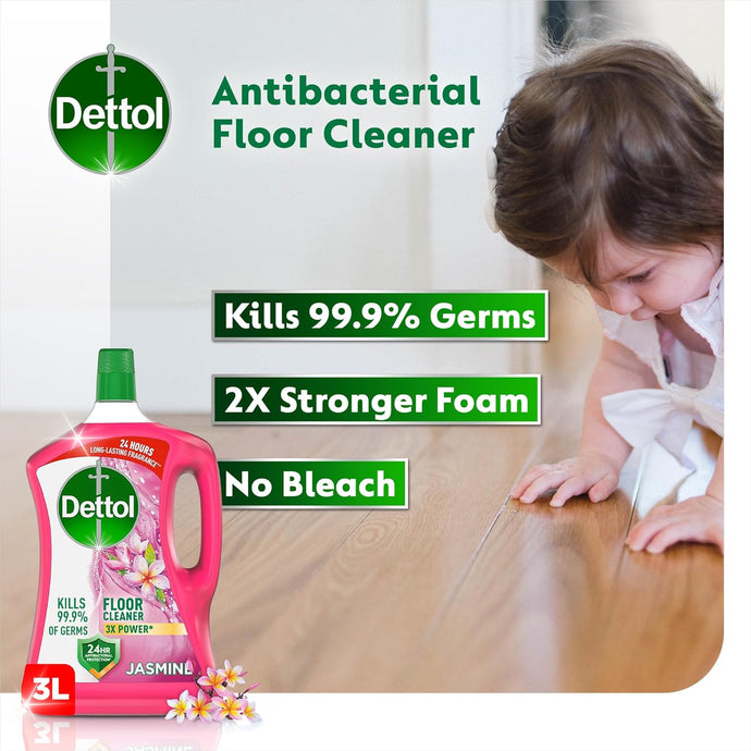 Dettol Multipurpose Floor Cleaner 3L Jasmin -Pack of 4