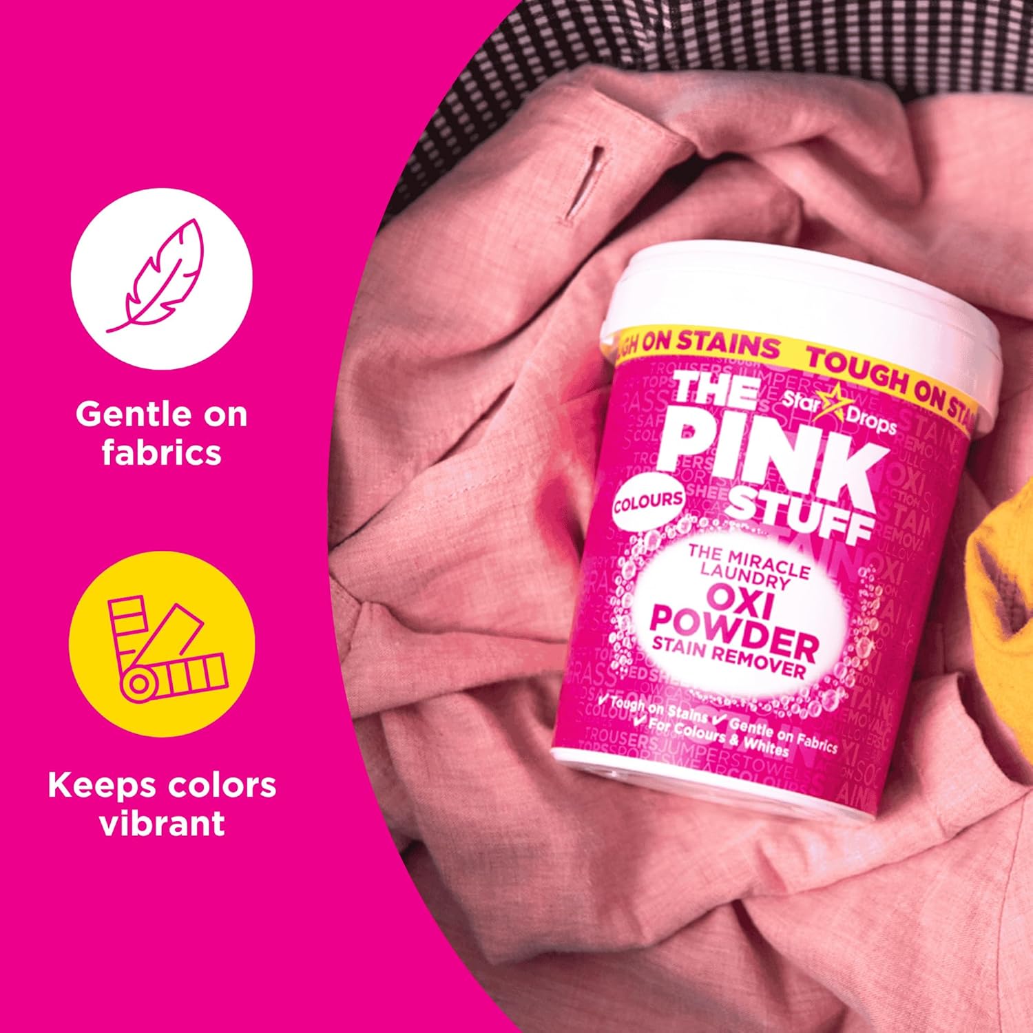The Pink Stuff Stain Remover Powder Colour 1KG | Pack of 6