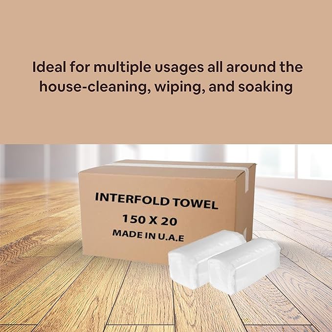 Interfold Paper Napkin 150 Sheets | Pack of 20