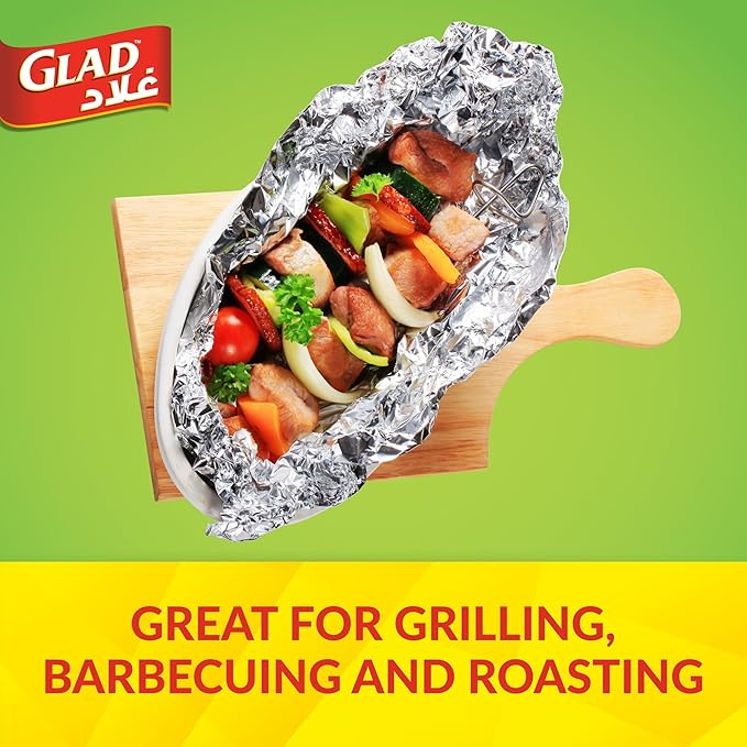 رقائق ألومنيوم جلاد 200 قدم مربع (30 سم × 61.9 م)