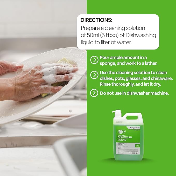 Dishwash Liquid M3 |  Crisp Apple 5L