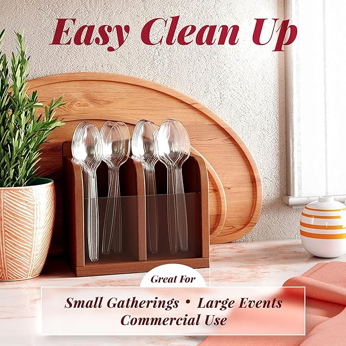 Crystal Clear Table Spoon | 50 PCS