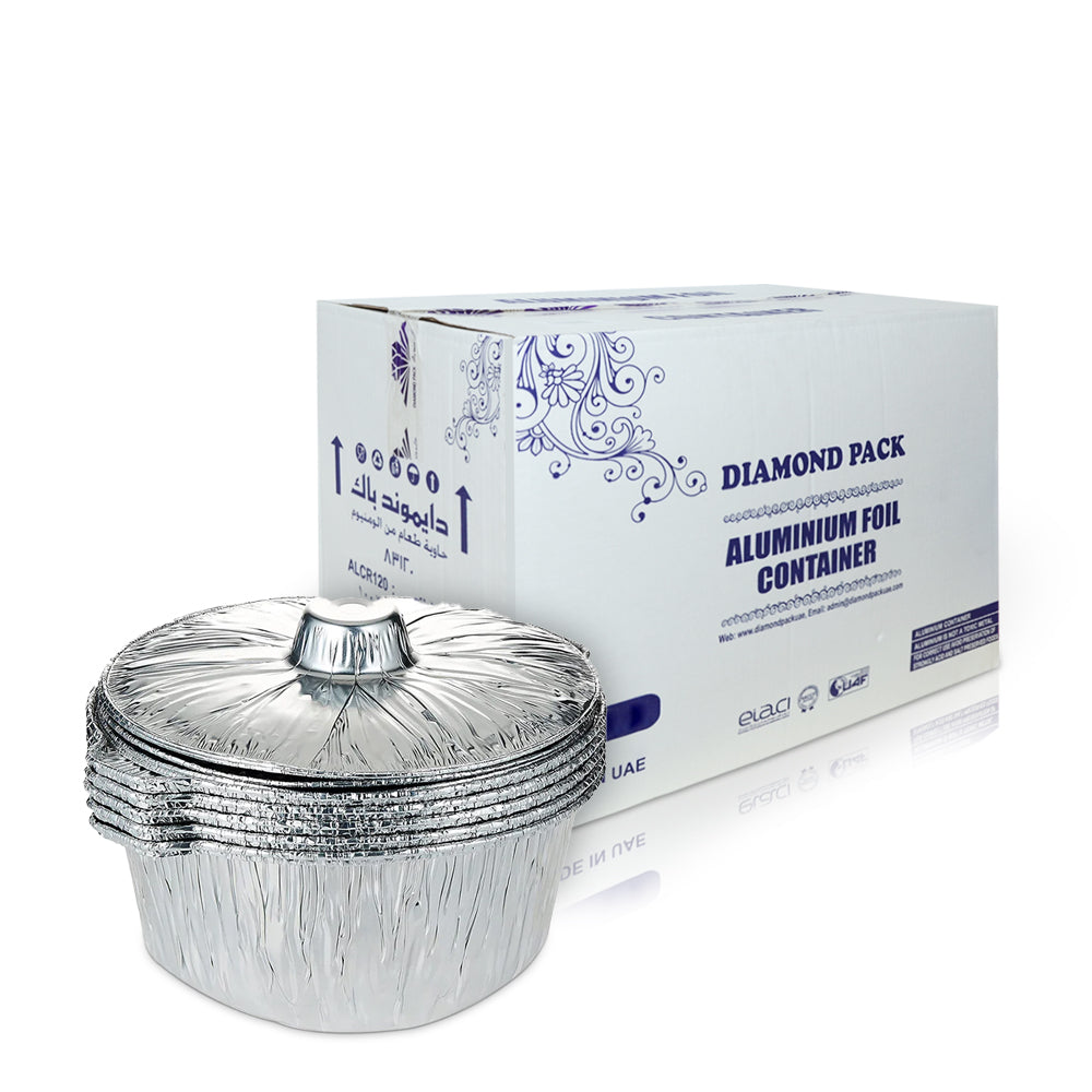 Aluminum Foil Pot 252 with Lid 25CM   |   Pack of 150