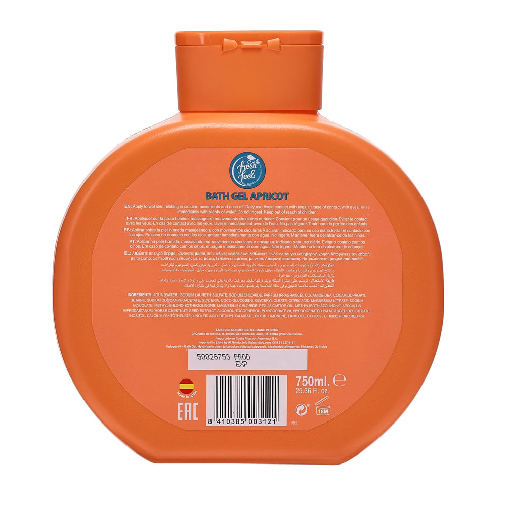 Fresh Feel Bath Gel Apricot 750ml